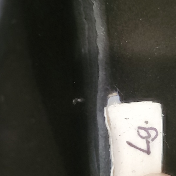 NWOT, Black Leather Gloves Handpainted, Crystal's & Fringe Size L - Picture 10 of 10